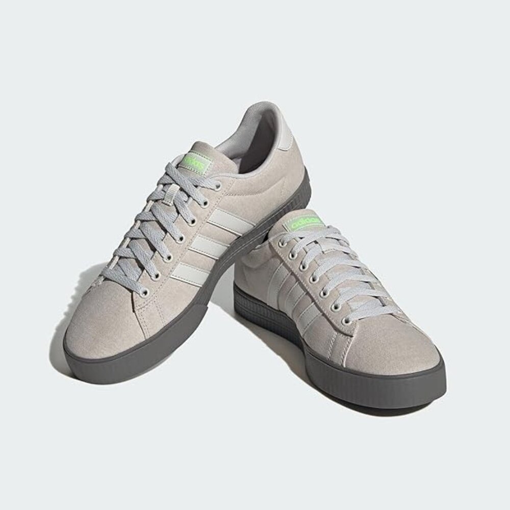 Adidas Daily 3.0 Men's Sneakers Grey One/Grey One/Lucid Lemon Men's Size 9 NEW